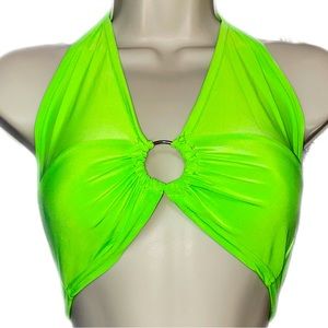 Neon bralette halter top